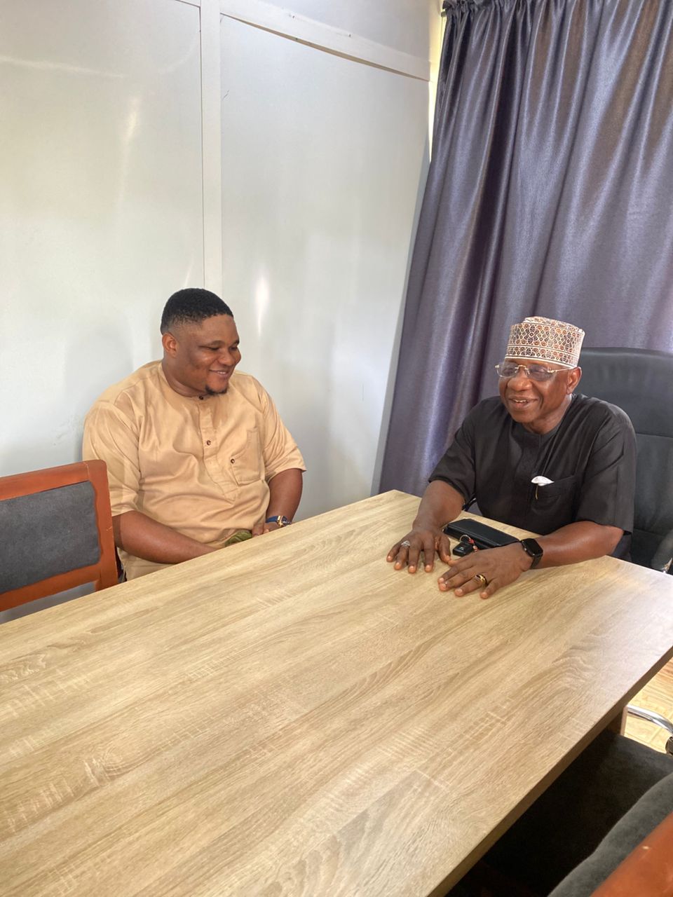 Rear Admiral Baba Lawal with the Founder of Craft Innovation Hub, Abdulrasaq Ahmed Abiodun