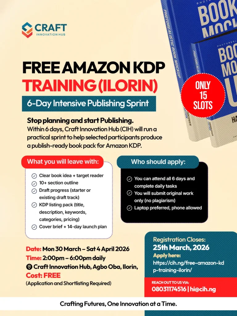 free Amazon KDP training in Ilorin